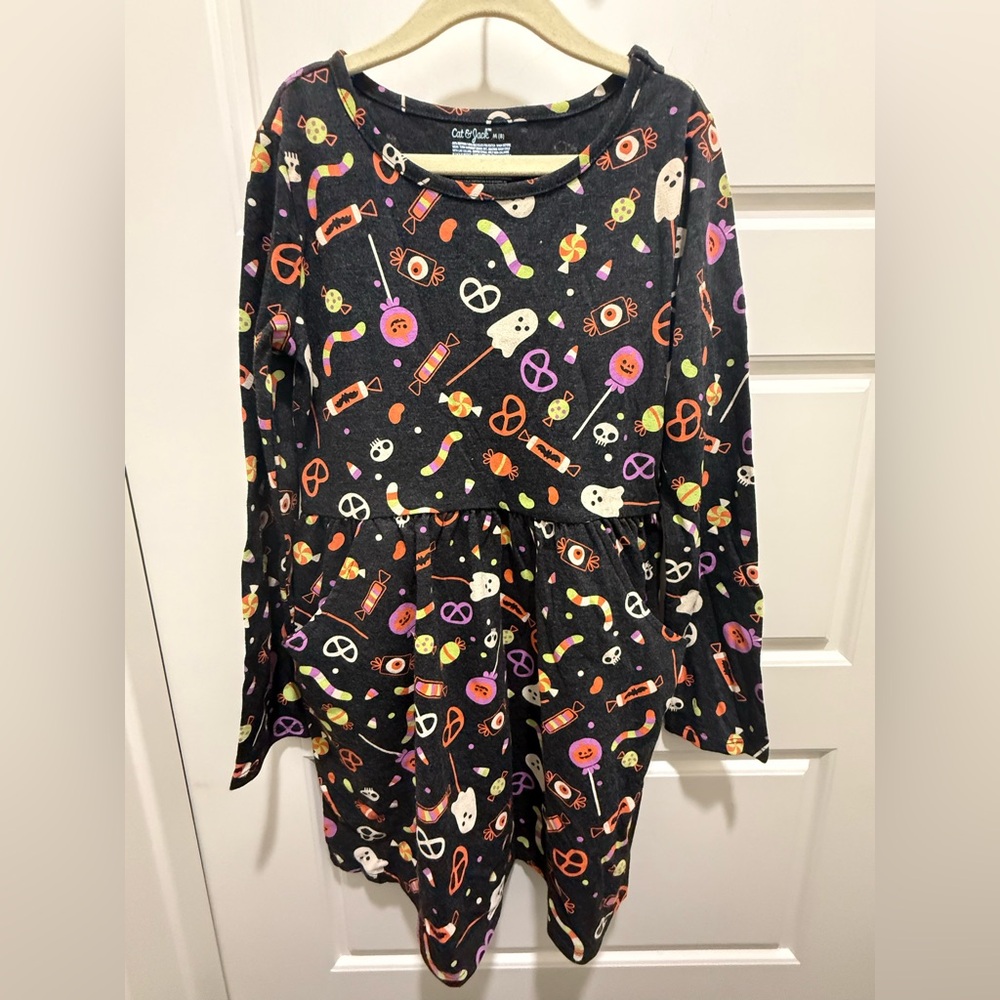 Cat & Jack. Girls Halloween Skater Dress with Pockets. Size M.